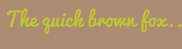 Image with Font Color BCC632 and Background Color AC8C73